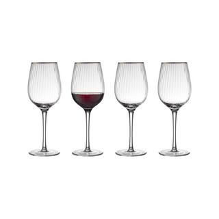 Lyngby Glas Bicchieri da vino rosso 4 pezzi Palermo Gold 