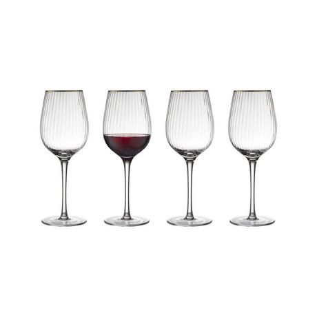 Lyngby Glas Verres à vin rouge, 4 pièces Palermo Gold 