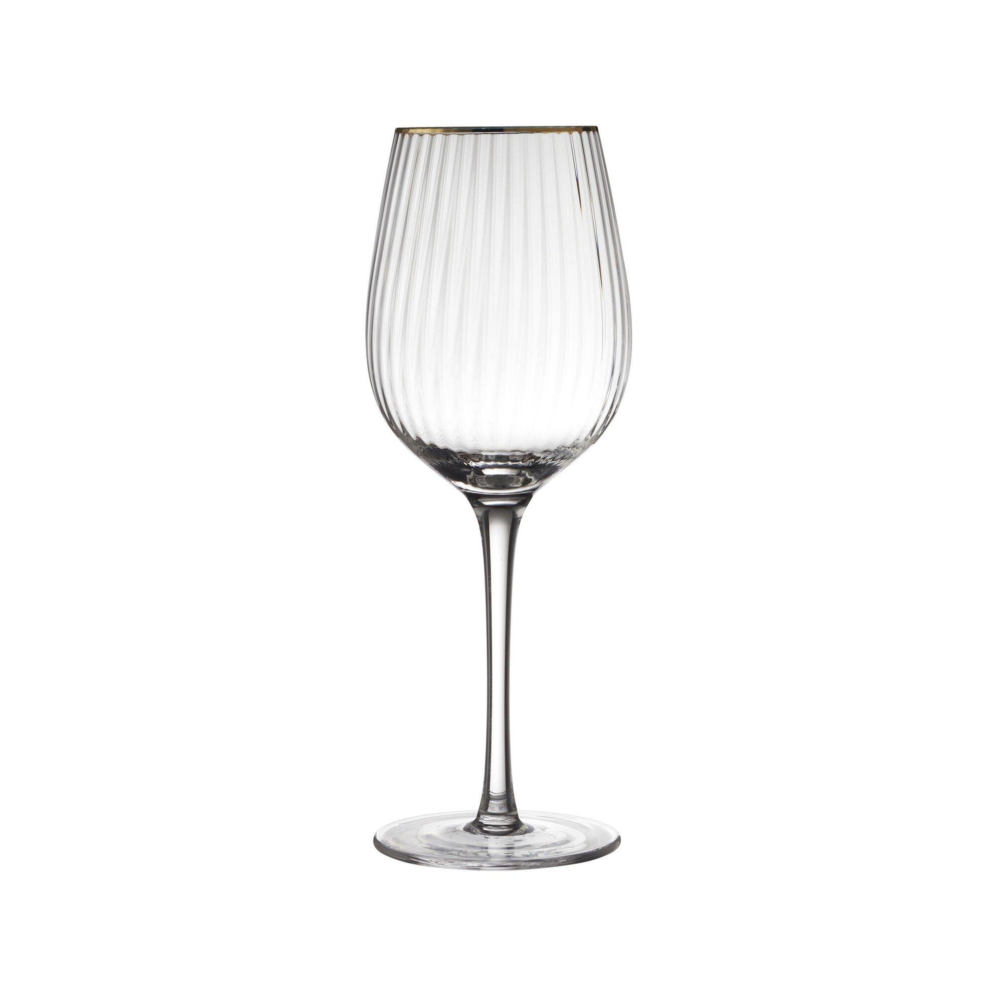 Lyngby Glas Bicchieri da vino rosso 4 pezzi Palermo Gold 