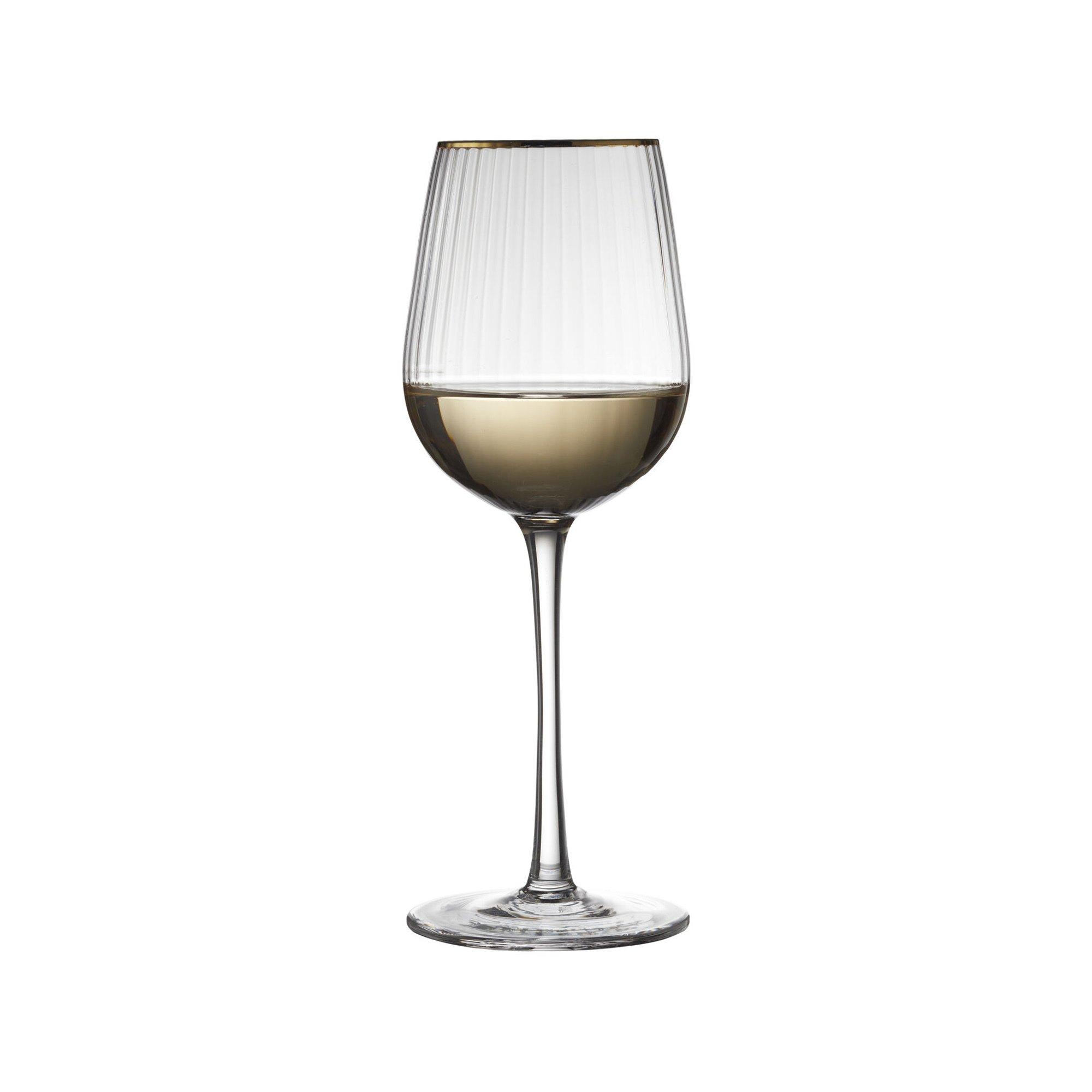 Lyngby Glas Bicchieri da vino bianco 4 pz Palermo Gold 