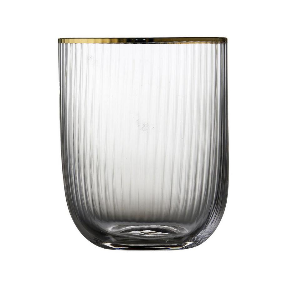 Lyngby Glas Wasserglas, 4 Stück Palermo Gold 