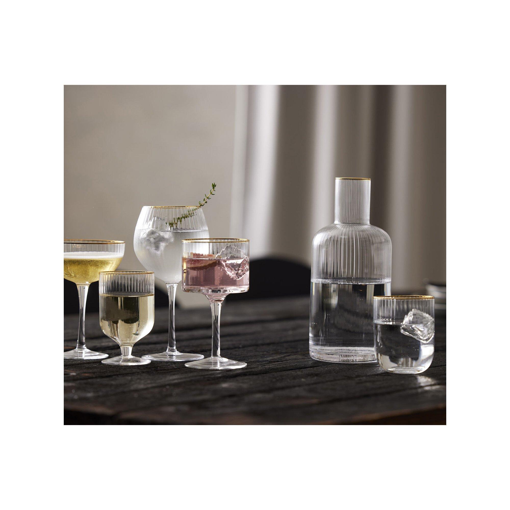 Lyngby Glas Bicchieri da acqua 4 pezzi Palermo Gold 