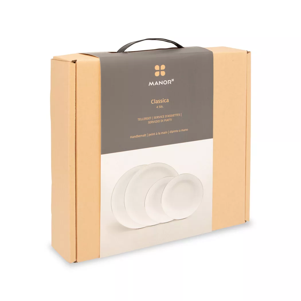 Manor - Tellerset, 4tlg, Gold