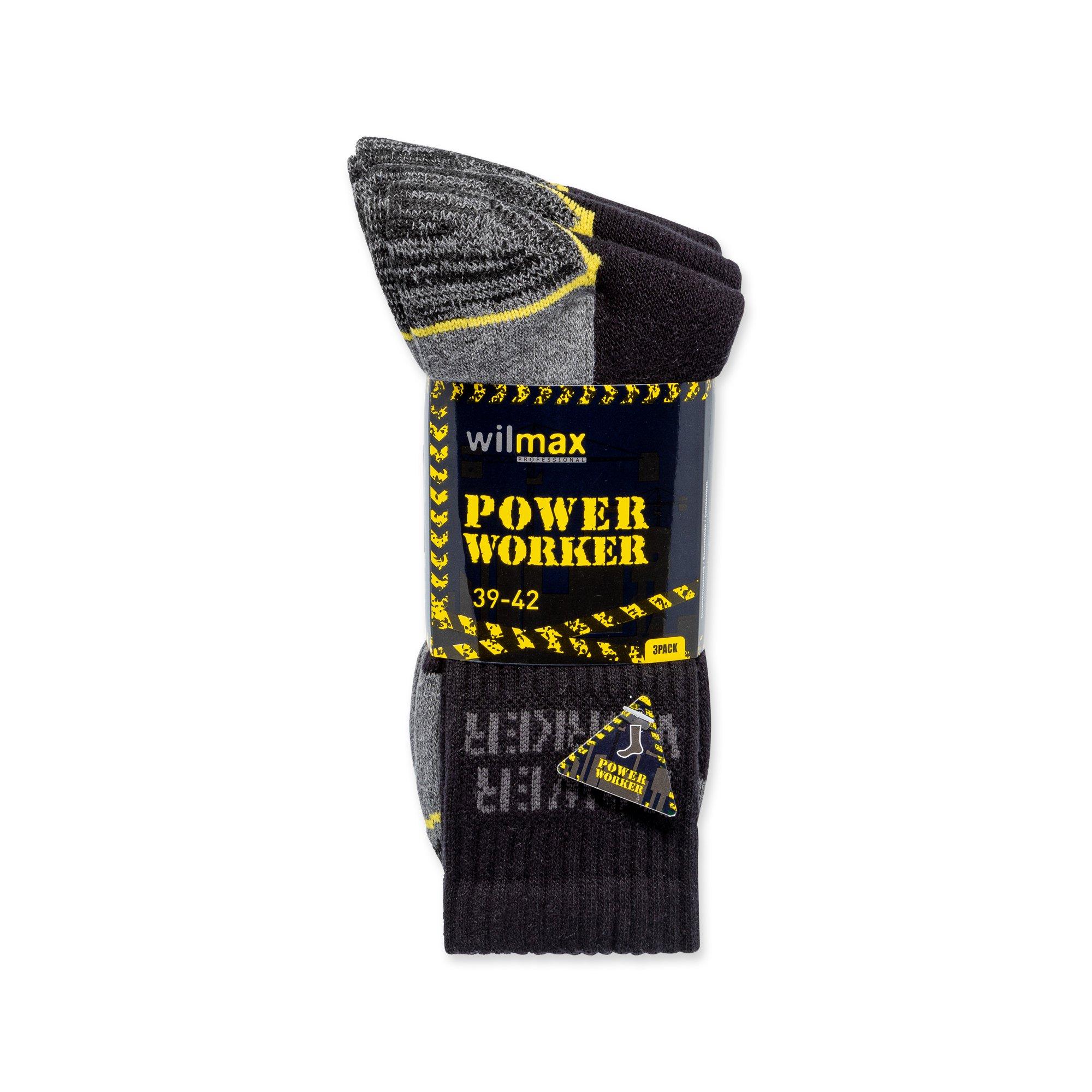 Manor Man Power Worker Wilmax Triopack Wadenlange Socken  