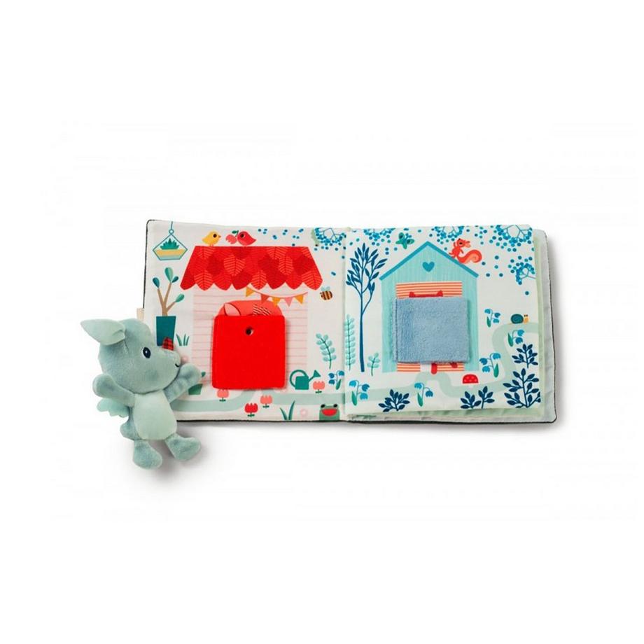 Lilliputiens Joe Tok Tok - Livre d'apprentissage Livre éveil peluche 