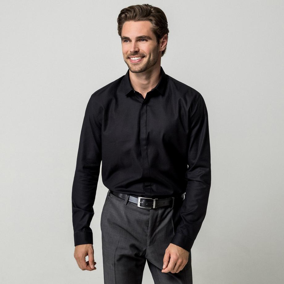 HUGO Ketran Camicia a Maniche Lunghe  