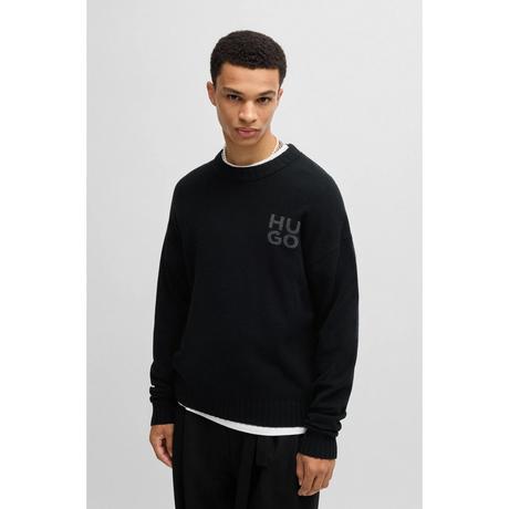 HUGO San Cassio-L Relaxed Fit Rundhals Pullover  