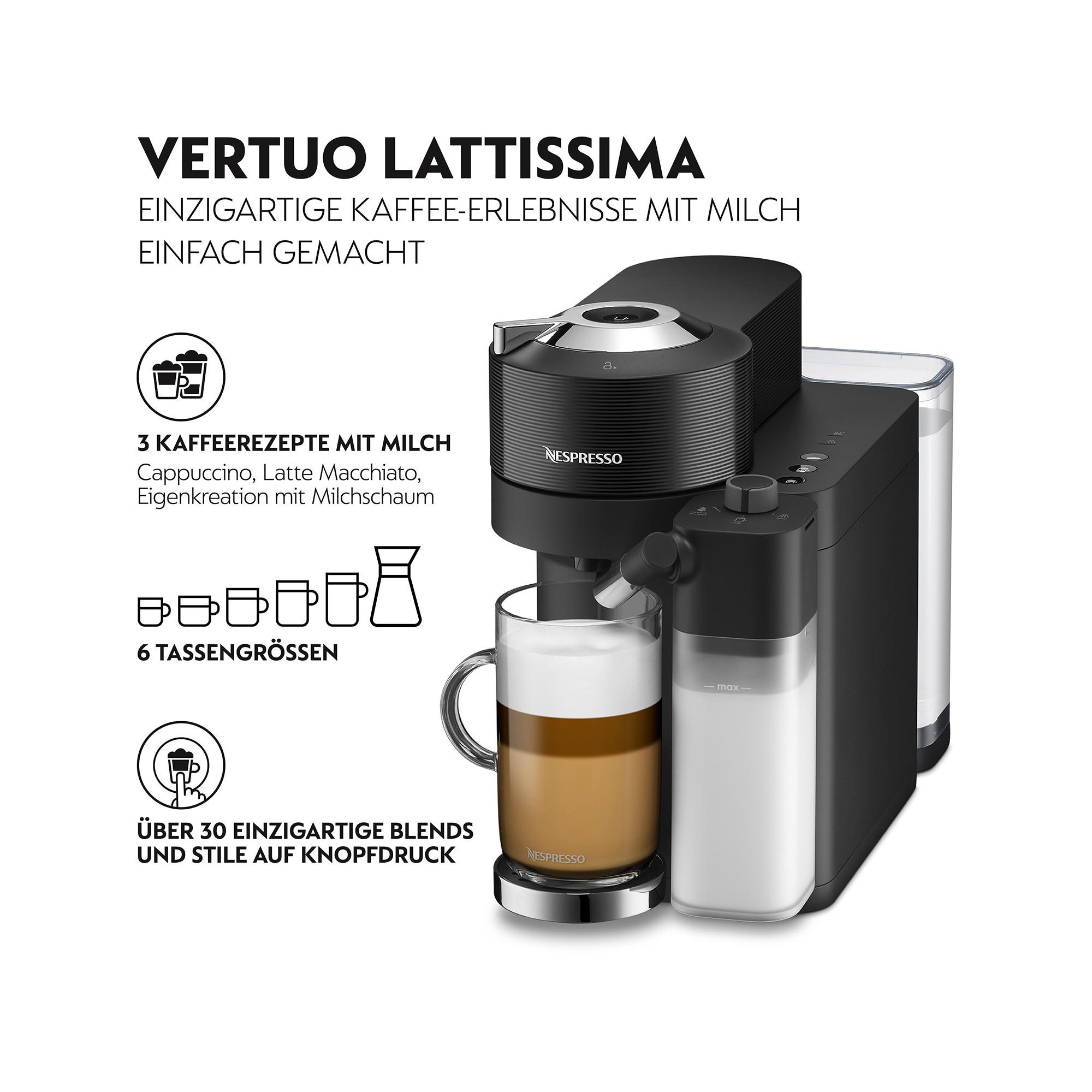 DeLonghi Macchina da caffè Nespresso Vertuo Lattissima ENV300.B 