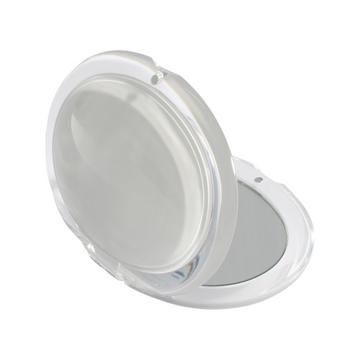 Specchio tascabile, ovale bianco