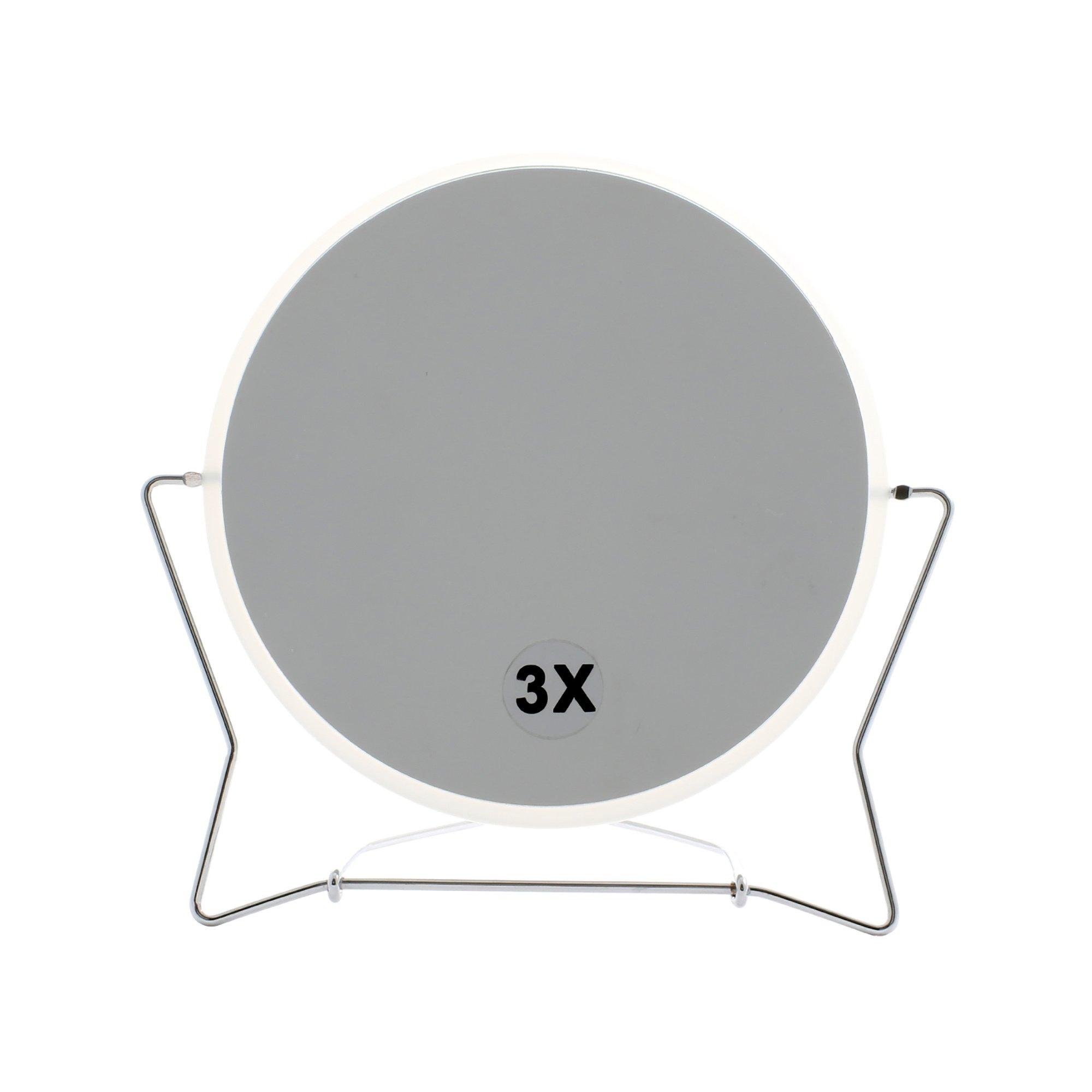 Spiegel & Necessaires  Specchio regolabile bianco con staffa in metallo 