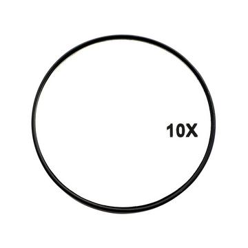 Specchio con due ventose, nero