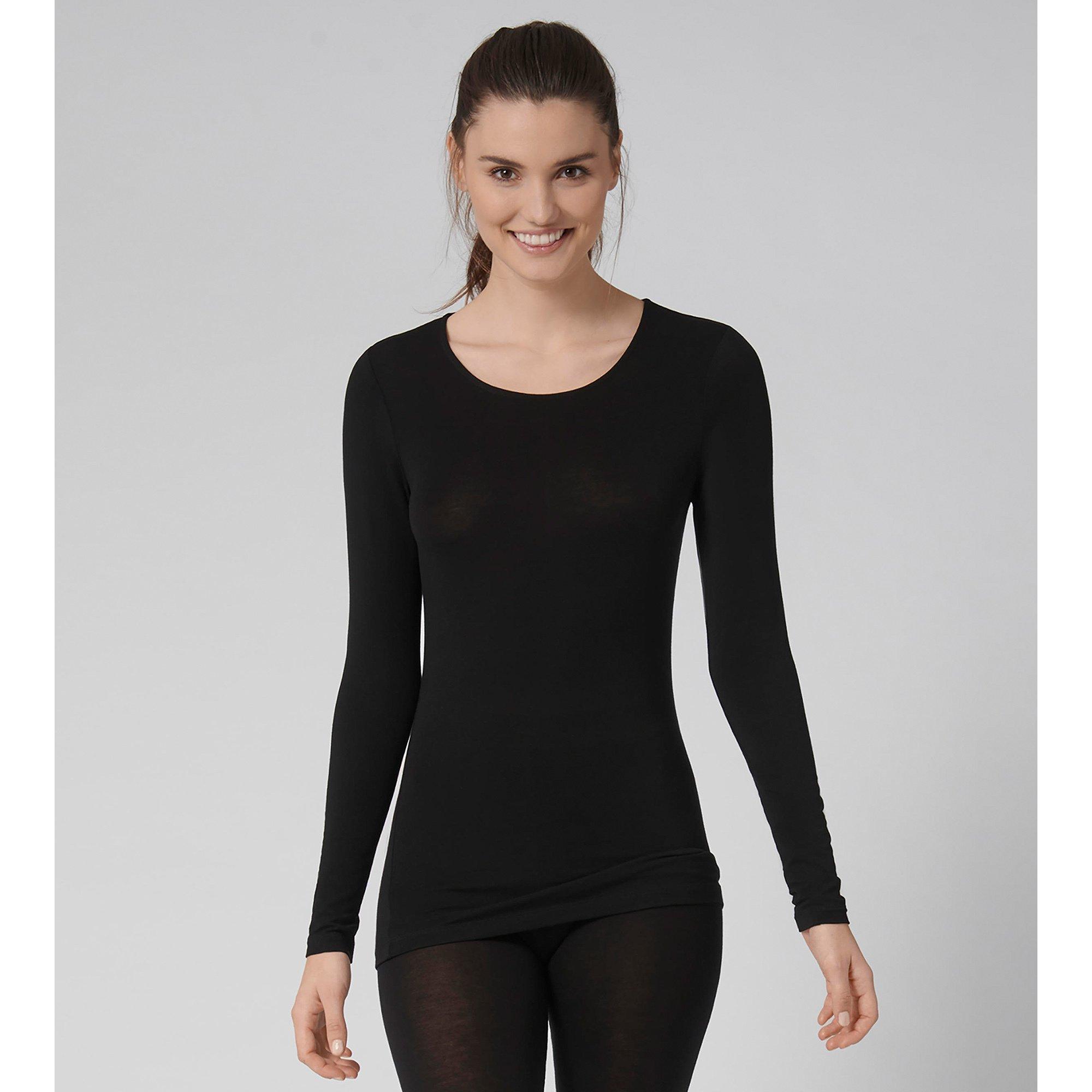 Image of Shirt, Langarm Damen Black L