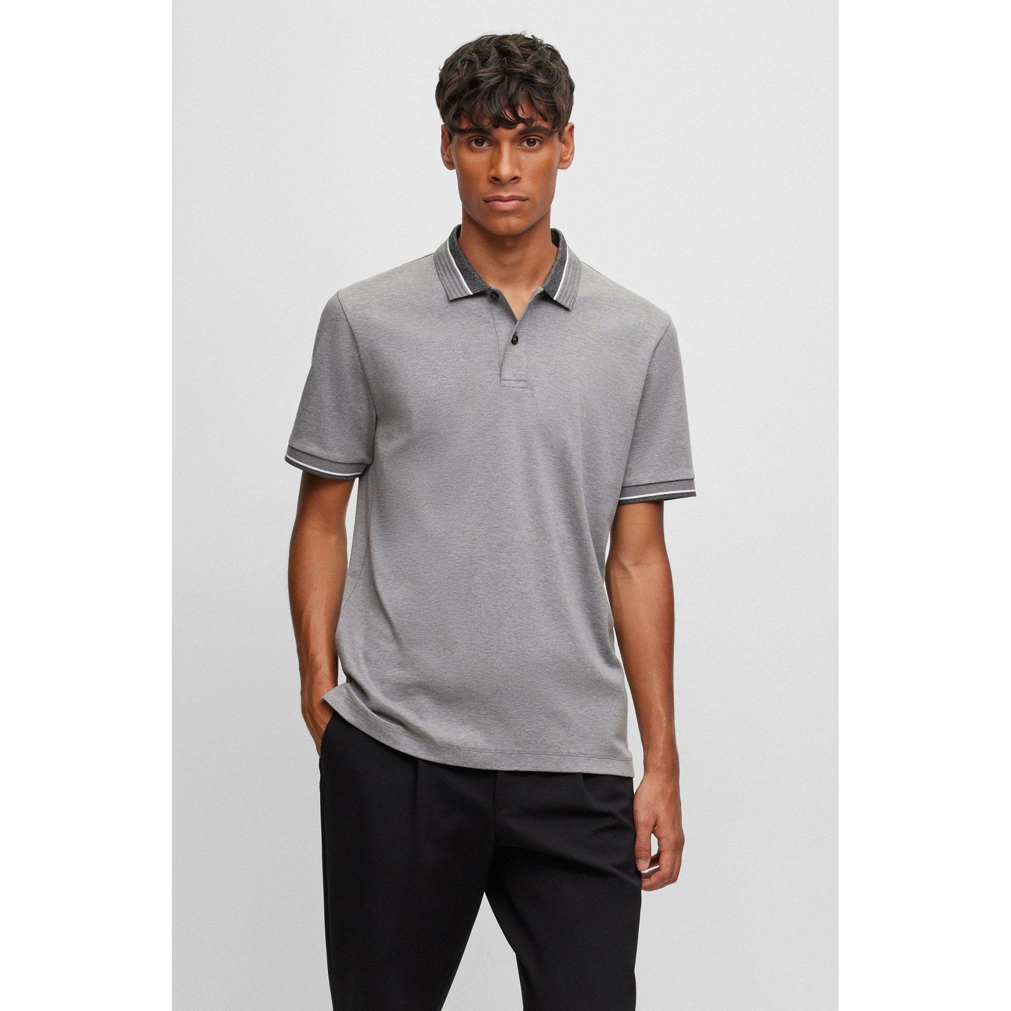 Image of Poloshirt, Kurzarm Herren Mediumgrau S