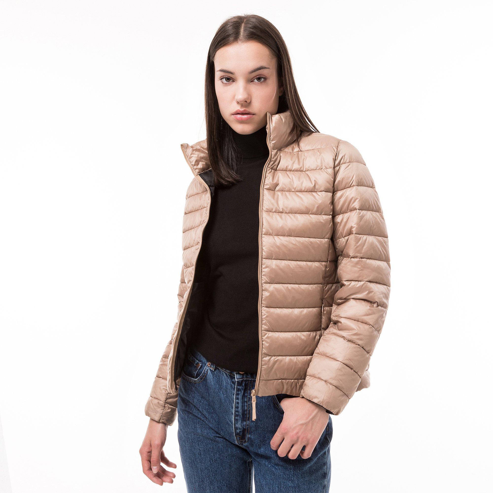 Image of Jacke, Wattiert Mit Kapuze Damen Baumnuss 34