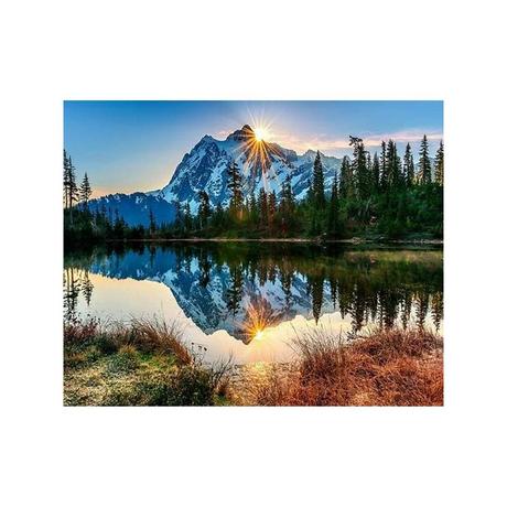 Figured'Art Dipingere con i numeri Riflessione del lago e della montagna 