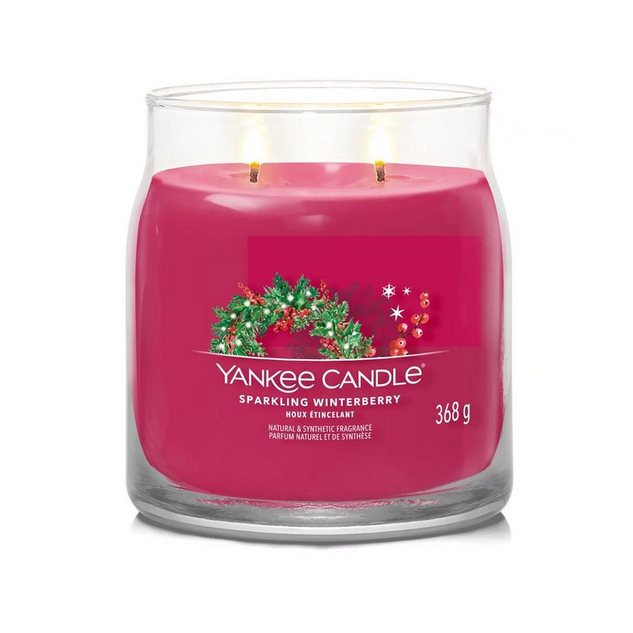 Yankee Candle Signature Bougie parfumée Noël en pot Sparkling Winterberry 