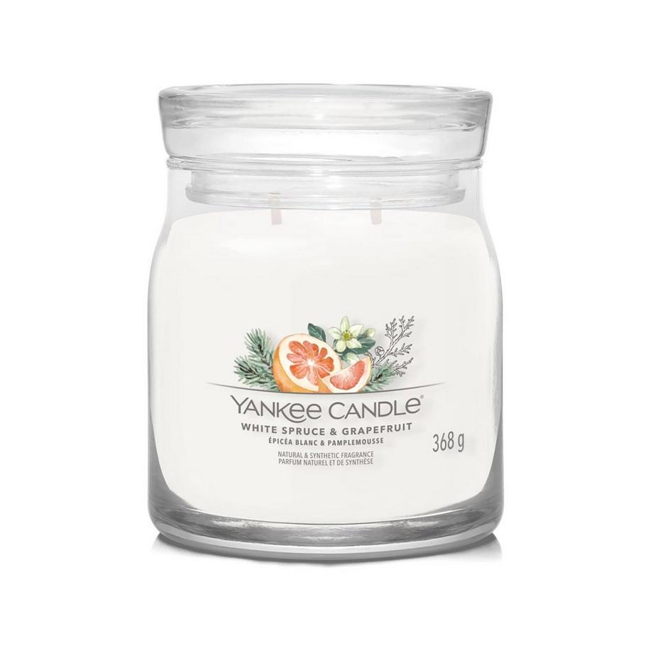 Yankee Candle Signature Duftkerze im Glas Weihnachten White Spruce & Grapefruit 