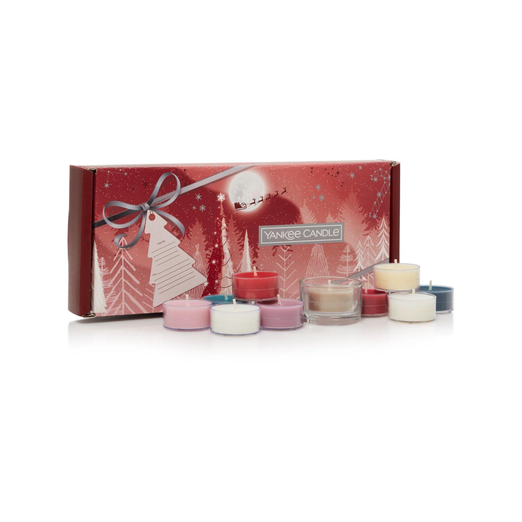 Yankee Candle Signature Geschenkset Weihnachten Duftkerzen Holiday Bright Lights 10 Tea Light 1 Holder Giftset 