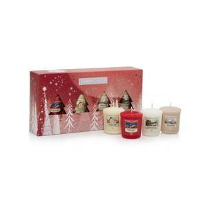 YANKEE CANDLE Set di candele profumate natalizie Holiday Bright Lights 4 Original Votive Giftset 