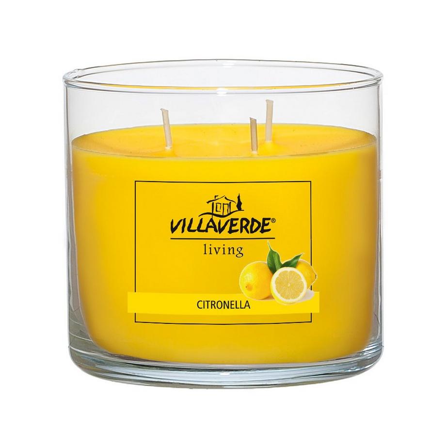 Bougie parfumée 3 mèches en verre