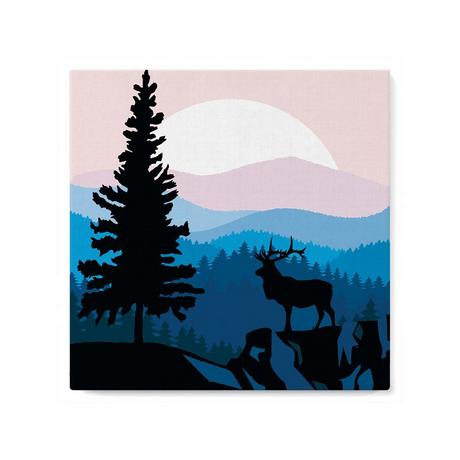 Figured'Art Dipingere con i numeri cervi e paesaggio 