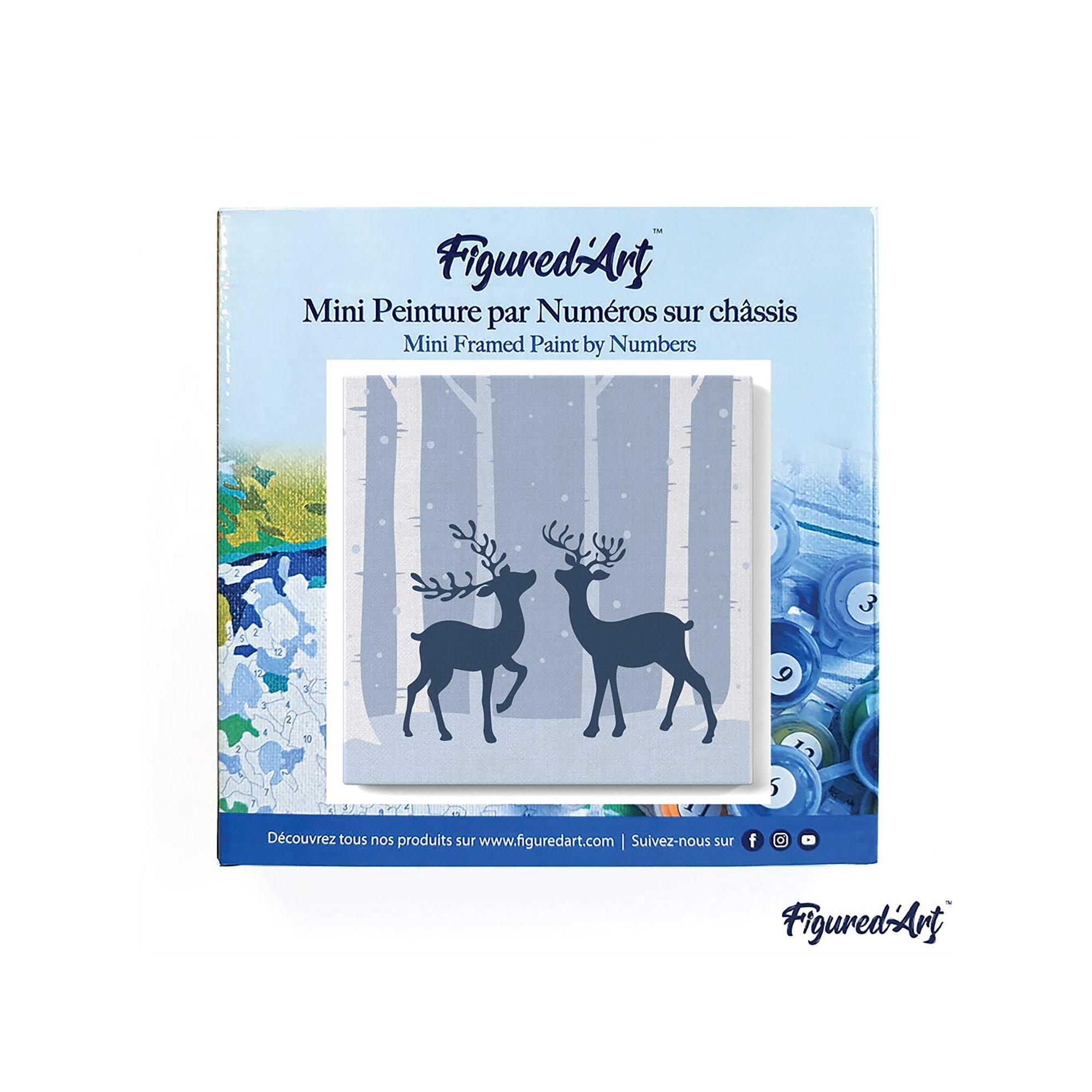 Figured'Art Malen nach Zahlen Begegnung zweier Hirsche 