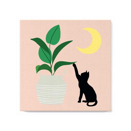 Figured'Art Dipingere con i numeri Gattino e pianta al chiaro di luna 