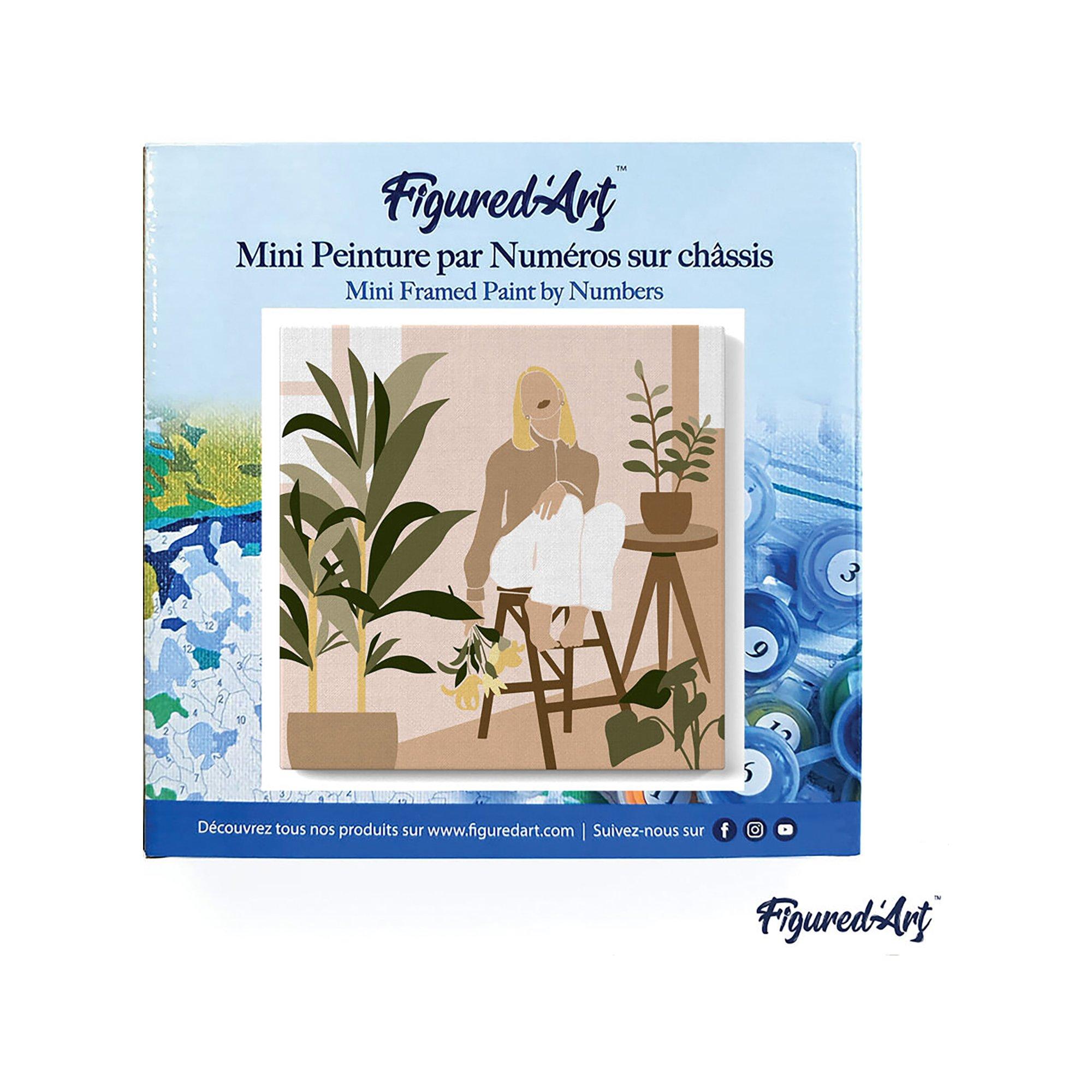 Figured'Art Dipingere con i numeri donna con piante 