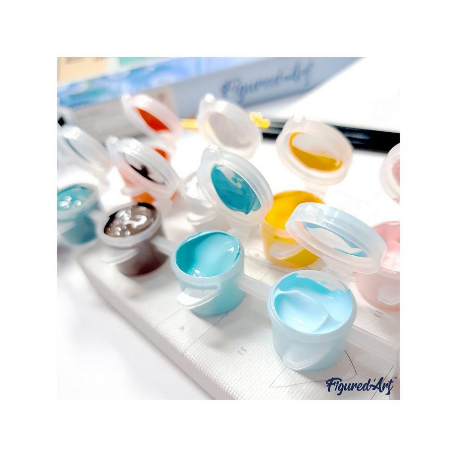 Figured'Art Malen nach Zahlen Pflanzenblätter 