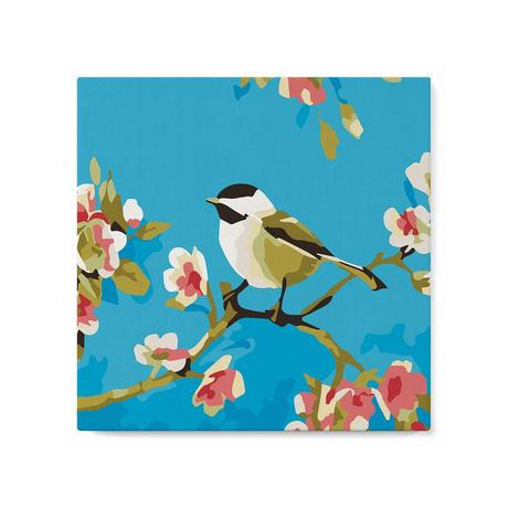 Figured'Art Dipingere con i numeri Uccello sul ramo del fiore 