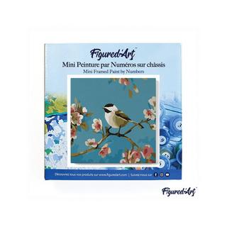 Figured'Art Dipingere con i numeri Uccello sul ramo del fiore 