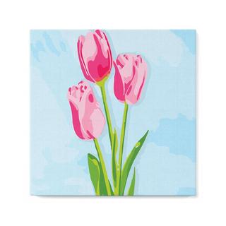 Figured'Art Malen nach Zahlen Tulpen und blauer Himmel 