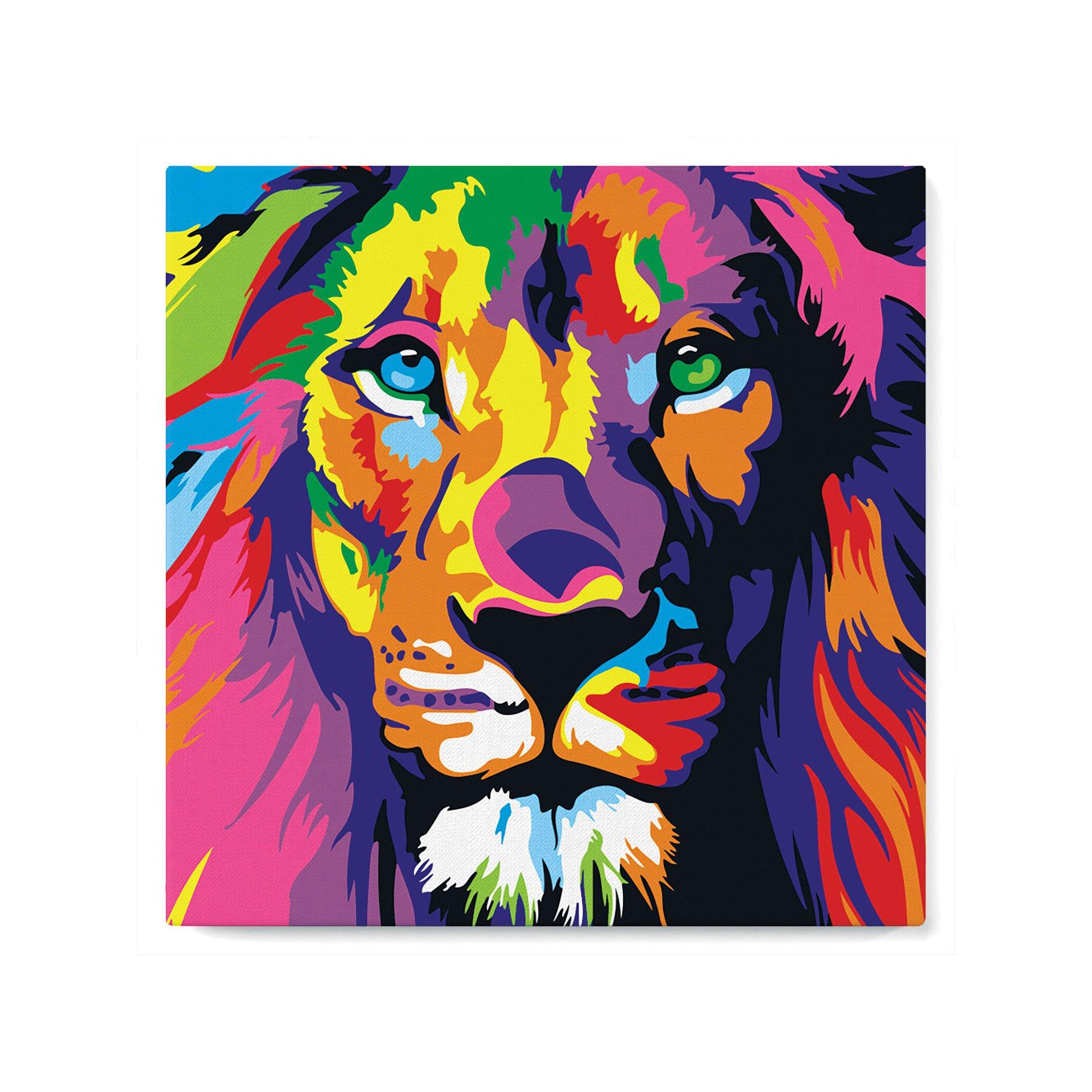 Tableau] Peinture par numéros Lion Pop Art