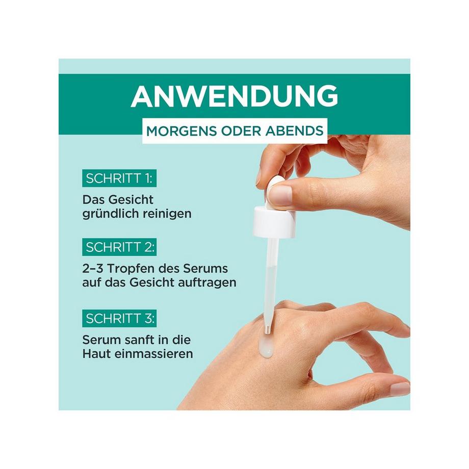 GARNIER  SkinActive Hyaluron Aloe Serum mit Hyaluronsäure, Glycerin und Aloe vera – für eine intensiv feuchtigkeitsspendende Wirkung und erfrischte Haut 