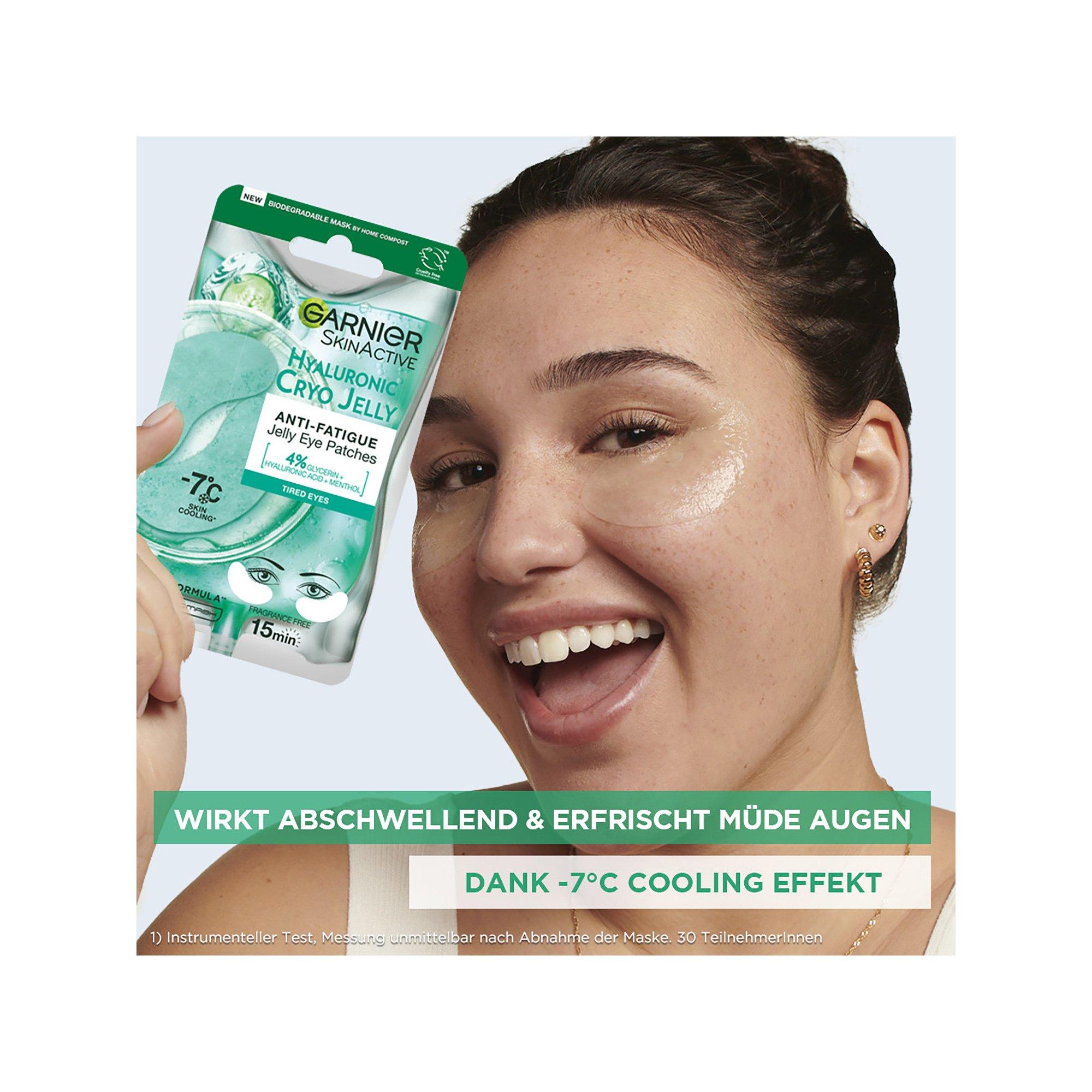 GARNIER  SkinActive Hyaluron Cryo Jelly Anti-Müdigkeit Gel-Augen-Tuchmaske 