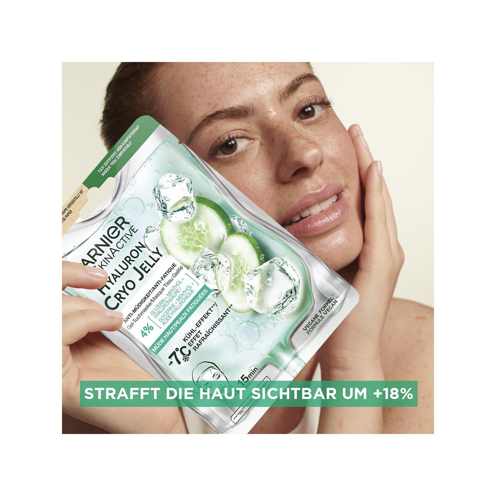 GARNIER  SkinActive Hyaluron Cryo Jelly Anti-Müdigkeit Gel-Gesichts Tuchmaske 