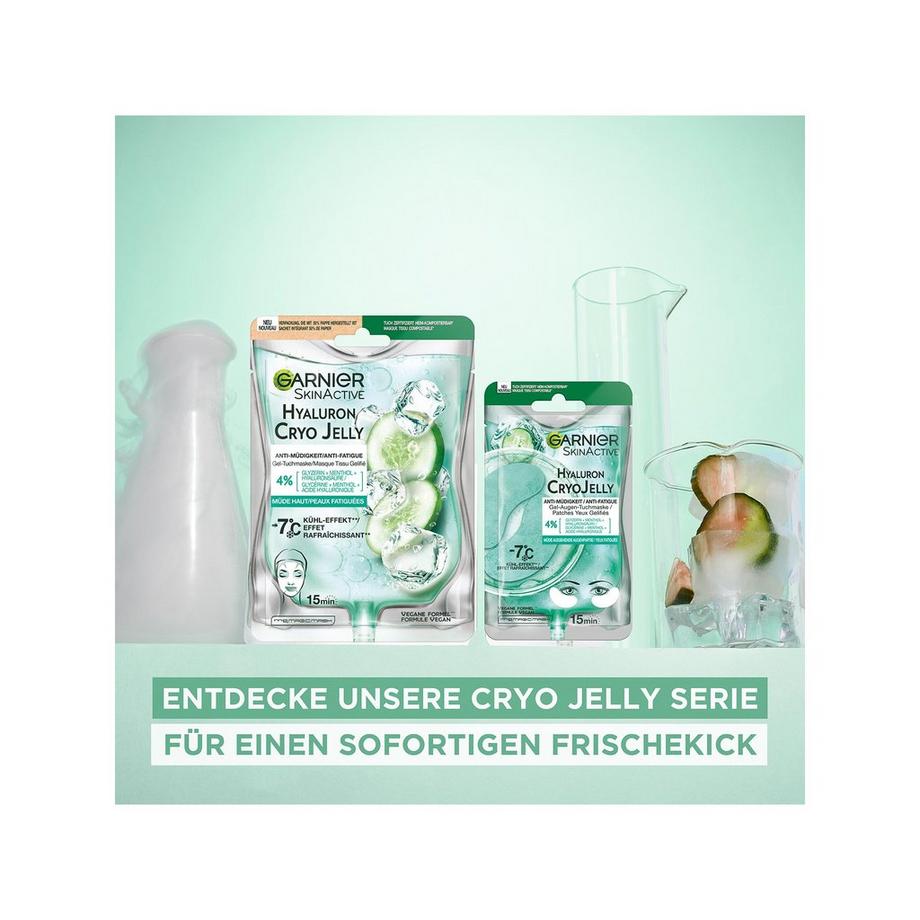 GARNIER  SkinActive Hyaluron Cryo Jelly Maschera di tessuto gel anti-fatica viso 