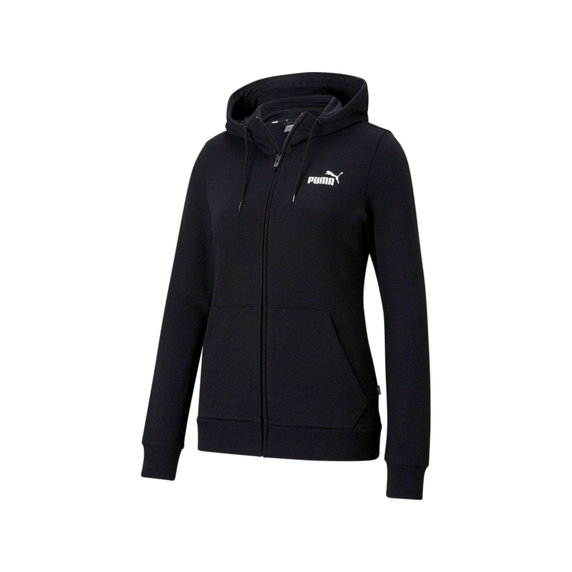 PUMA Essentials Damen Kapuzenjacke, Puma Black, extralarge Essen Giacca felpata 