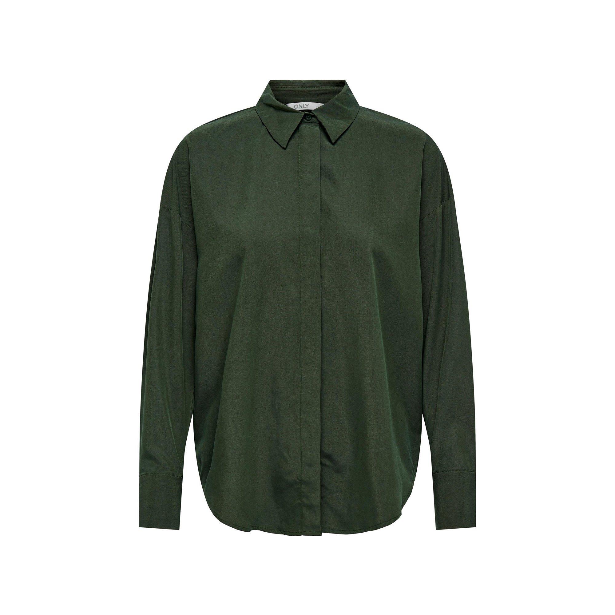 Image of Bluse Damen Dunkel Olivgrün M