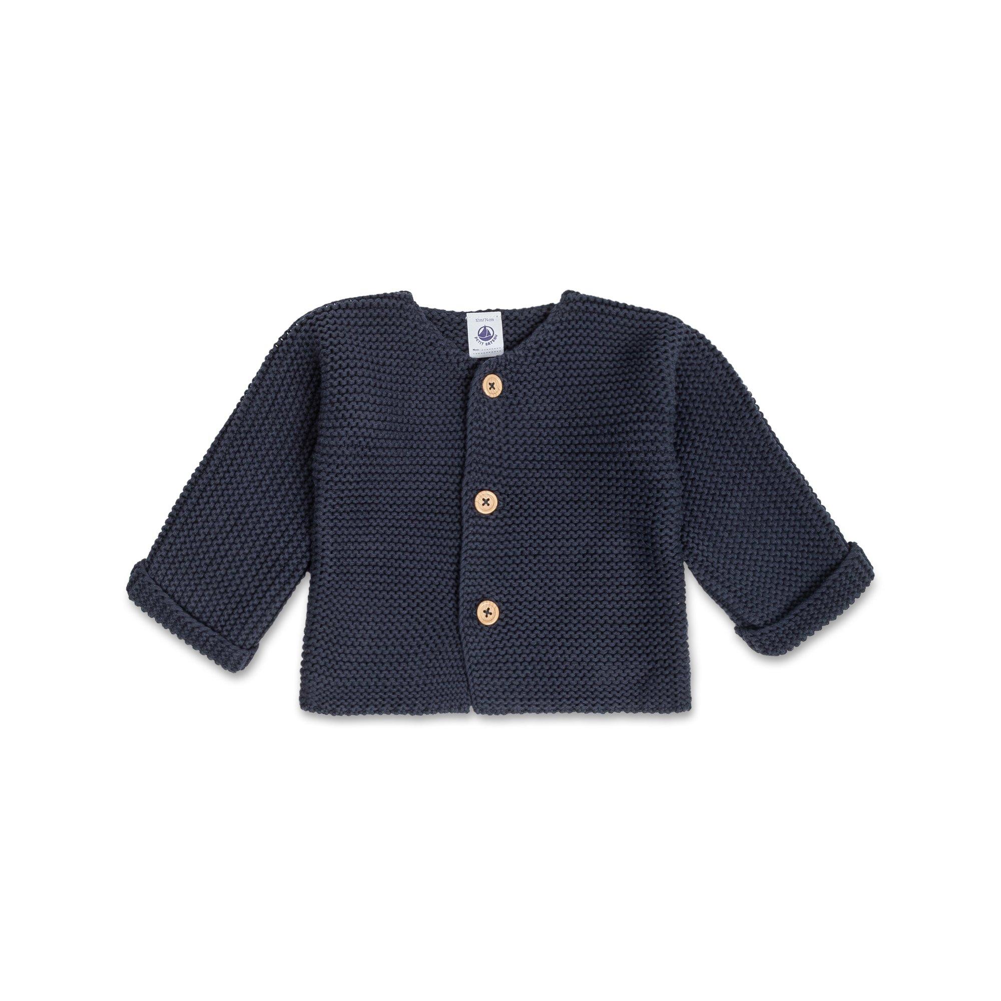 Image of Cardigan, Langarm Unisex Dunkelblau 3 mesi