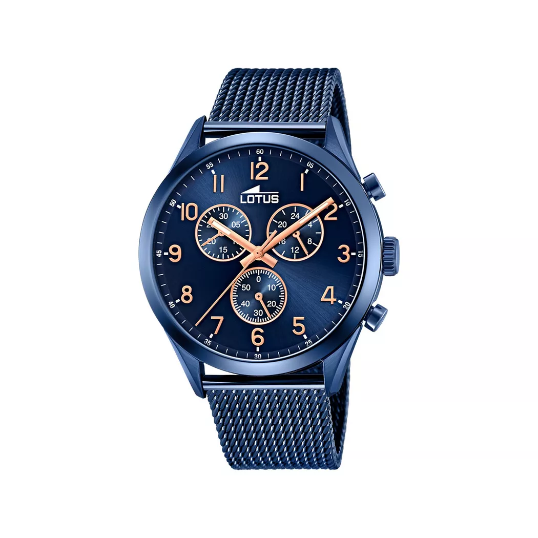 Lotus - Chronograph Uhr, 43mm, Blau