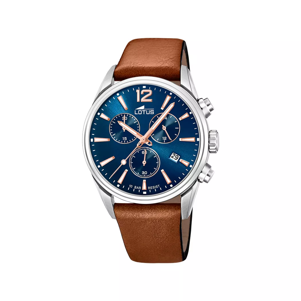 Lotus - Chronograph Uhr, 42mm, Braun
