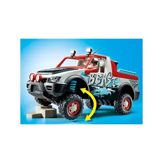 Playmobil 71430 Voiture de Rallye, Pick-up Tout-Terrain pour des