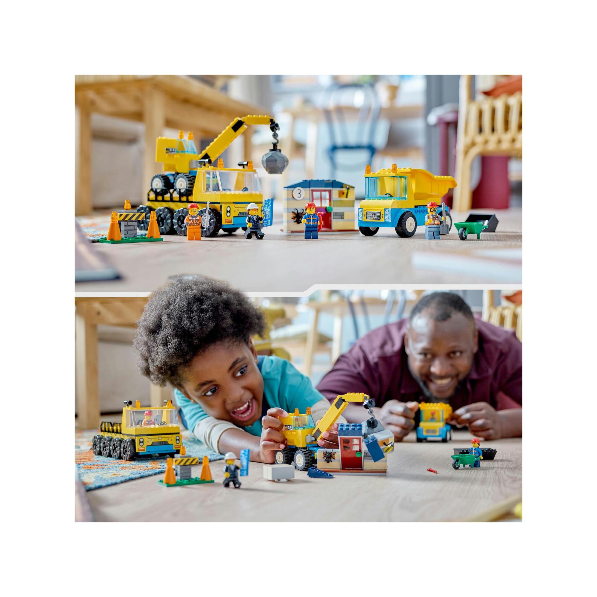 LEGO®  60391 Baufahrzeuge und Kran mit Abrissbirne 
