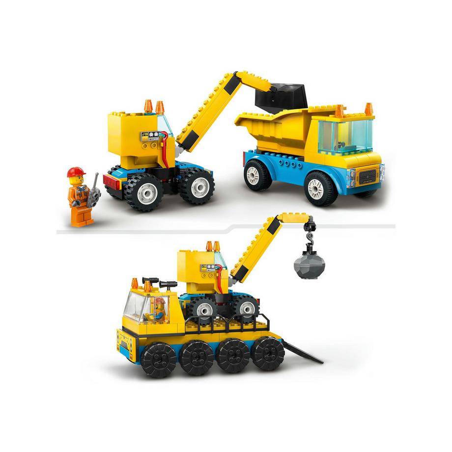 LEGO®  60391 Baufahrzeuge und Kran mit Abrissbirne 