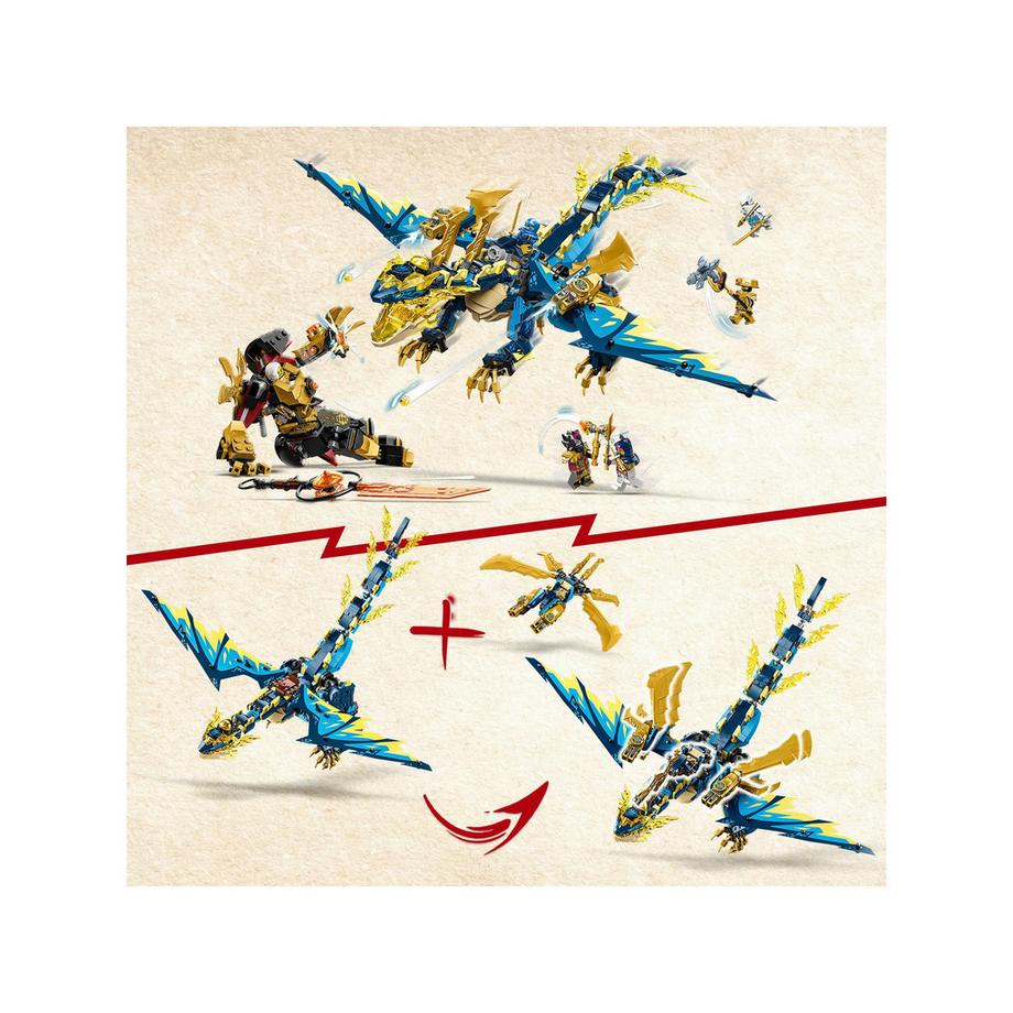 LEGO®  71796 Le dragon élémentaire contre le robot de l’impératrice 