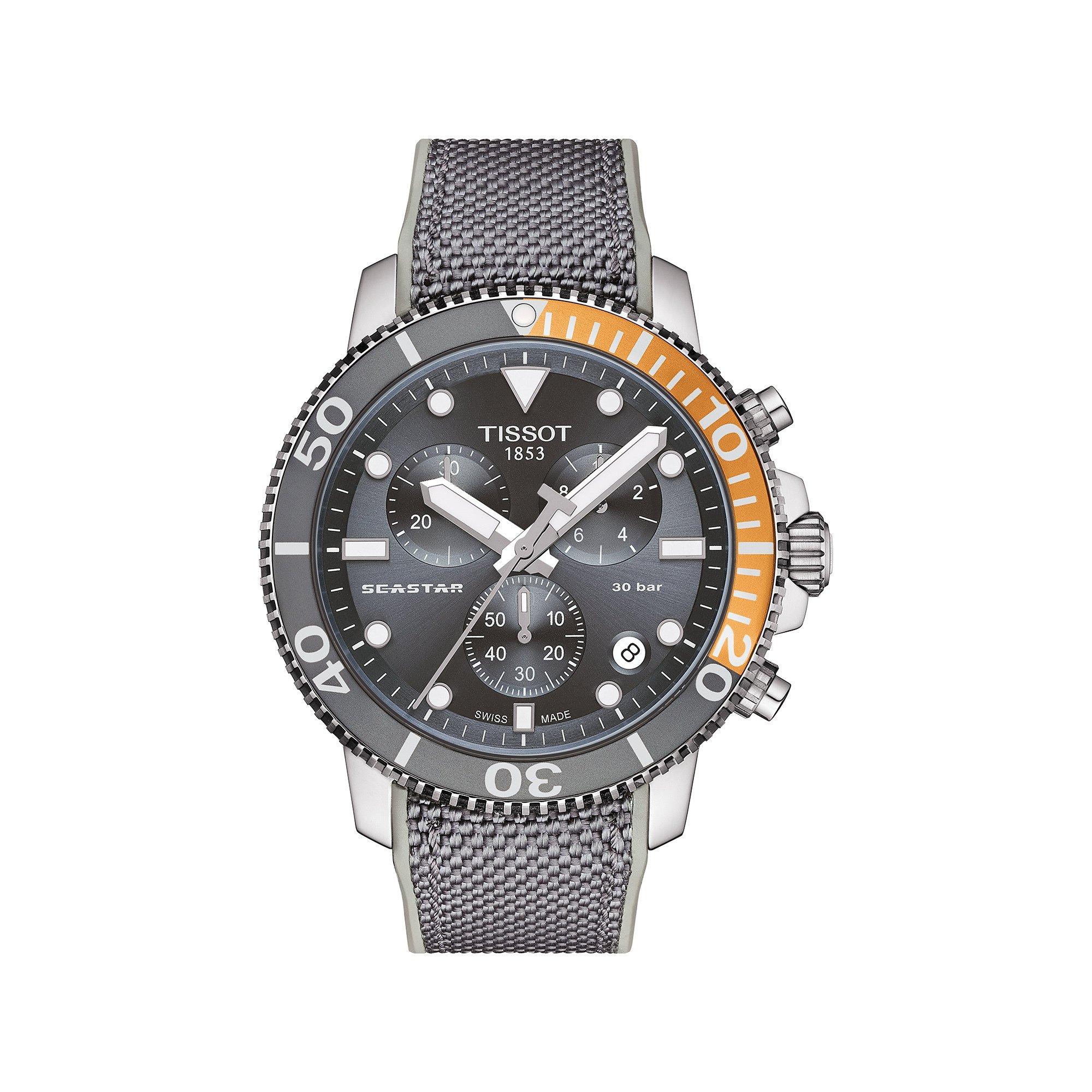 Image of Chronograph Uhr Unisex Grau 45mm