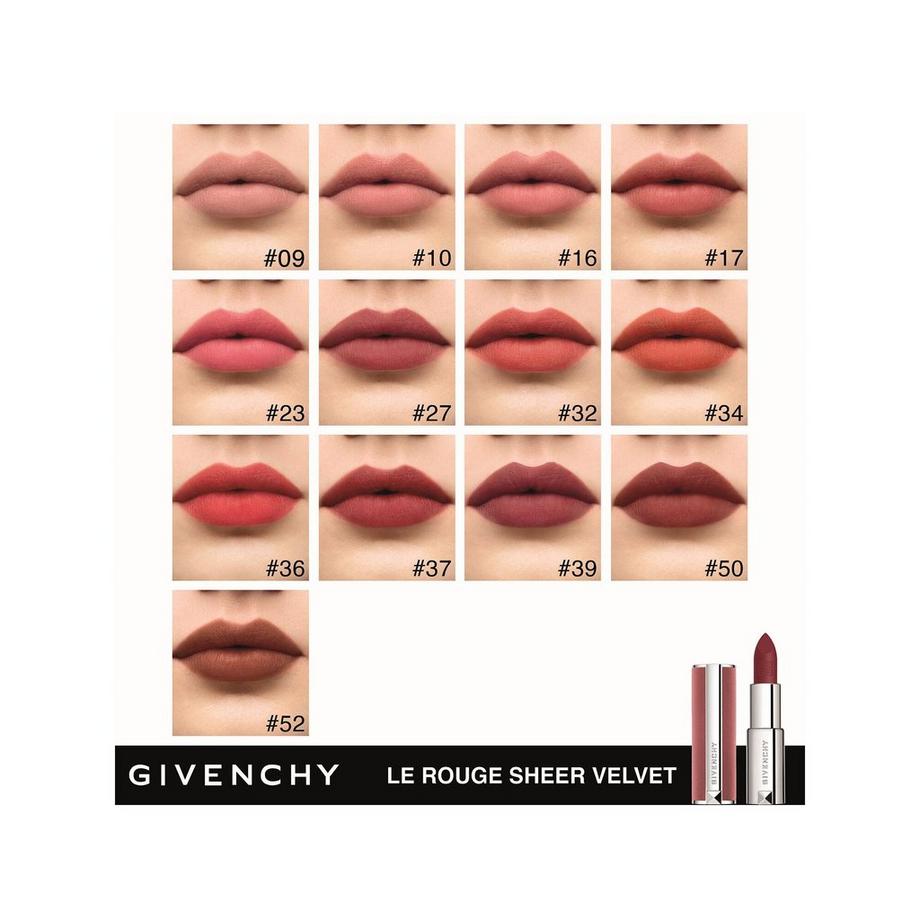 GIVENCHY  Le Rouge Sheer Velvet - Rouge A Lèvres Mat Effet Floutant 
