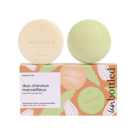 UNBOTTLED  Duo Cheveux Merveilleux - Shampoing et Après-Shampoing Solides 