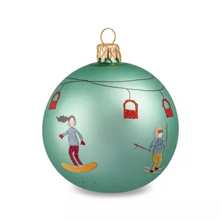 Manor Weihnachtskugel aus Glas handbemalt 